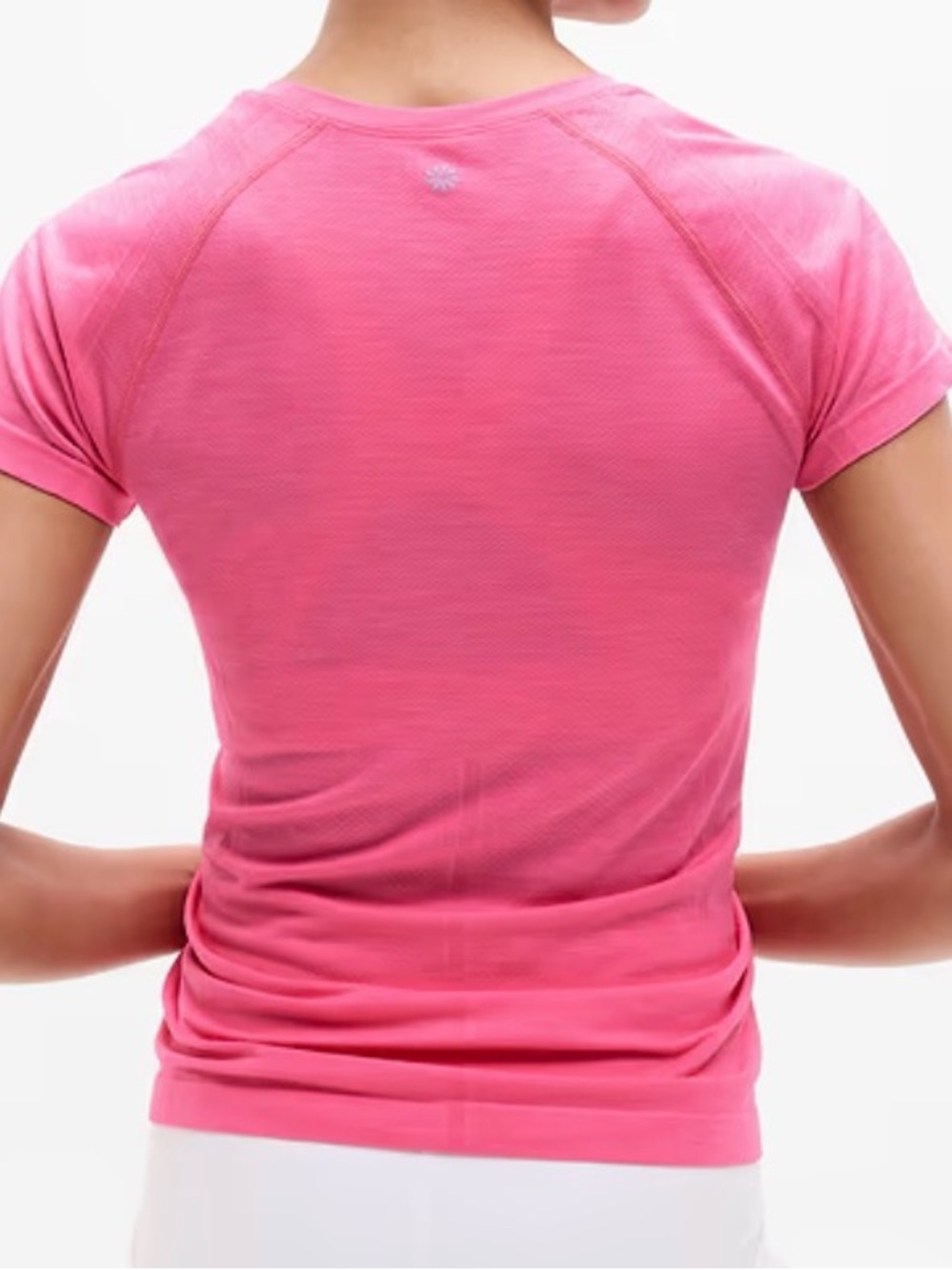 Athleta Momentum Flex Tee Women’s Hot Pink Short Sleeve Size M - Picture 3 of 6